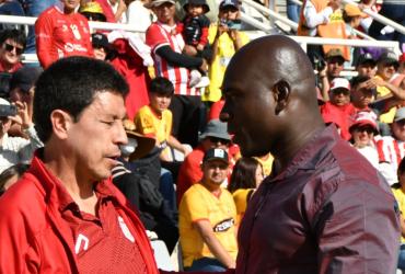 Paúl Vélez y Segundo Castillo dos entrenadores ecuatorianos.