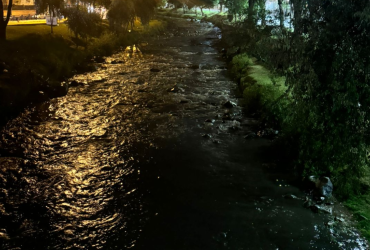 Caudal del río Tomebamba este 26 de noviembre.