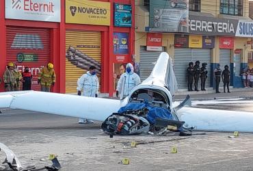 Así terminó la avioneta de la FAE que se cayó en La Libertad.