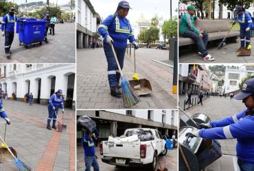 Limpieza de calles en Quito por Emaseo