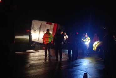 Fatal accidente en la vía Loja - Catamayo, la noche de este 6 de diciembre.