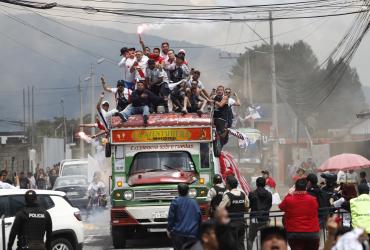 Ambiente previo al partido entre Independiente del Valle y Liga de Quito.