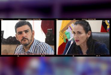 Aquiles Álvarez, alcalde de Guayaquil, e Inés Manzano, ministra de Ambiente en Ecuador