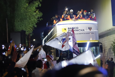 Liga de Quito realizó una caravana para celebrar su bicampeonato de LigaPro.