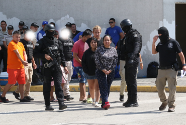 Los sospechosos fueron presentados en las intalaciones del cuartel modelo.