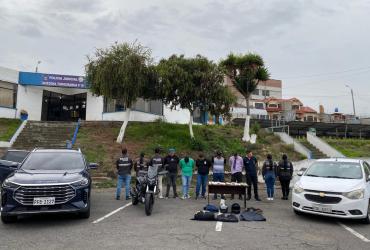 Los detenidos en Ambato.