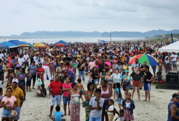 Playas de Esmeraldas durante el feriado de carnaval de 2024.