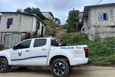 La Policía Nacional estuvo en el lugar donde encontraron el cadáver.