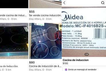 En Marketplace ofertan cocinas de inducción a un valor inferior al que comercialmente venden los almacenes de electrodomésticos.