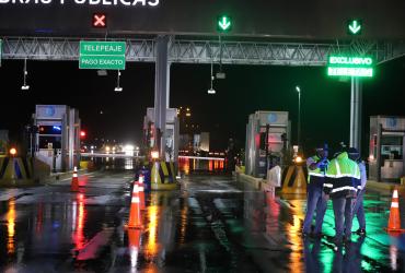 El peaje de Chongón fue cerrado temporalmente, la noche de este 11 de febrero.