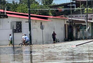 Así luce el cantón Bolívar por las lluvias.