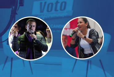 Debate presidencial - candidatos a la presidencia - presidente del Ecuador - Daniel Noboa - Luisa González