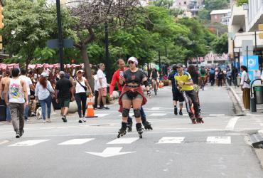 La calle Panamá fue el espacio más concurrido en la Ruta Centro. Ahí hubo oferta gastronómica y cultural.
