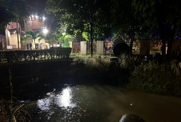 Urbanizaciones en Daule se vieron afectadas por las lluvias de este 27 de marzo.