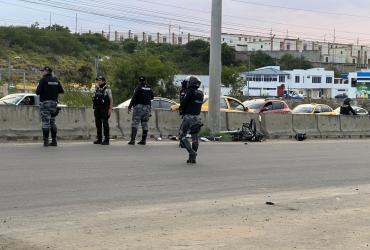 En la escena del crimen quedaron dispersos múltiples indicios balísticos, en Manta.