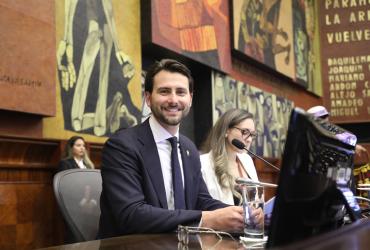 Niels Olsen es el presidente de la Asamblea Nacional del Ecuador.