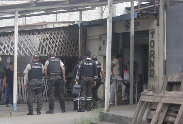 El crimen ocurrió en este taller mecánico. La víctima tenía 26 años.