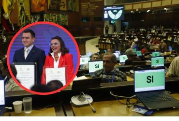 posesión de Daniel Noboa y María José Pinto