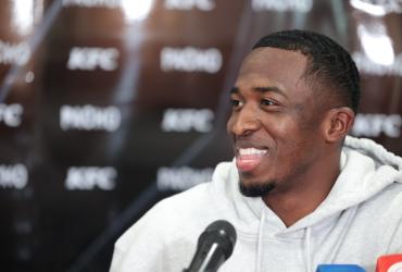 William Pacho ofreció una rueda de prensa este 2 de junio, en Guayaquil.