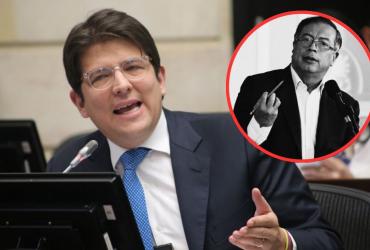 Miguel Uribe Turbay y Gustavo Petro