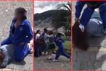 brutal agresión a estudiante en Quito
