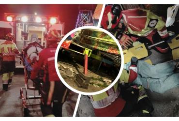 Jóvenes mujeres volaron desde un tagadá en el sector La Vicentina en Quito - Imagen del tagadá previo al accidente