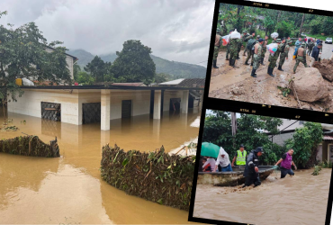 inundación en cantones de Zamora Chinchipe