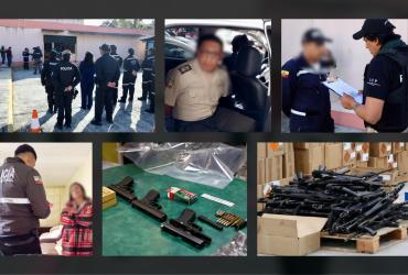 Policías detenidos tras presunta venta de armas a grupos criminales en Guayaquil