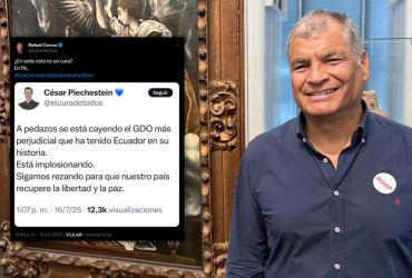 El expresidente Rafael Correa reaccionó a publicación del sacerdote César Piechestein.