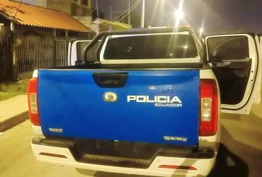 Este patrullero fue atacado por sujetos que se movilizaban en motocicletas en el norte de Machala
