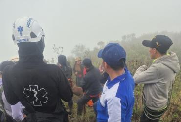 búsqueda de niño en el cerro Puñay
