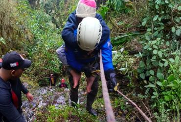 rescate en cerro Puñay
