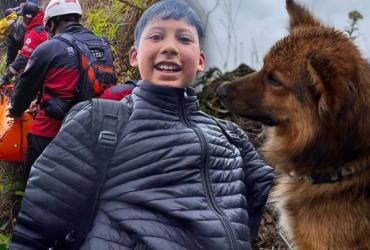Niño desaparecido - cerro Puñay - rescate