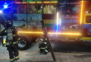 Chiva quemada en Fiestas de Quito