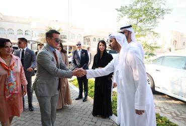 El presidente Daniel Noboa, en inauguración de la embajada en Dubái.