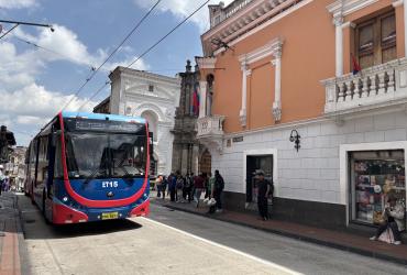 Trolebús en Quito