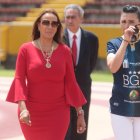 Lucía Vallecilla, presidenta de El Nacional, recibió el respaldo de jugadores, entrenadores y personal de los puros criollos.
