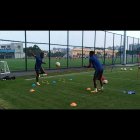 Miller Bolaños y Fidel Martínez en el entrenamientos del Shanghai Shenhua.