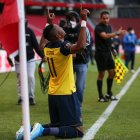 Michael Estrada el hombre de los dos goles ante Uruguay.