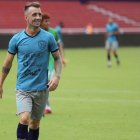 Damián Díaz en su primera convocatoria a la Selección Ecuatoriana.