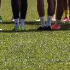 Una oración en Santa Cruz en la previa del entrenamientos de Barcelona.