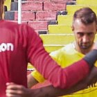 Barcelona y una oración antes del entrenamientos.
