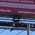 Propaganda de la candidata a diputada federal por el partido Redes Sociales Progresistas (RSP), Rocío Pinos, en una calle de Hermosillo (México).