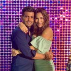 Alejandra Jaramillo con Efraín Ruales en la celebración de su cumpleaños.