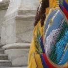 Los militares rindieron tributo al Escudo Nacional en una ceremonia cívica realizada en el hemiciclo de La Rotonda.