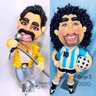 Personajes reconocidos como Freddie Mercury, Diego Maradona  y otros han sido esculpidos por Sergei.