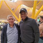 Antonio Valencia y el periodista Fabián Gallardo en Catar, estarán presentes en el sorteo del Mundial.