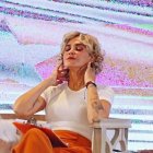 Cynthia Viteri durante la rendición de cuentas de sus tres años como alcaldesa de Guayaquil, donde destacó su trabajo en la pandemia.