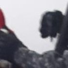 El dirigente indígena antes de ser trasladado a Latacunga.