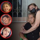 Gertrudis Toaza y Miriam Pincay lamentan la pérdida de sus familiares. Sonía, Teresa y Scarleth.